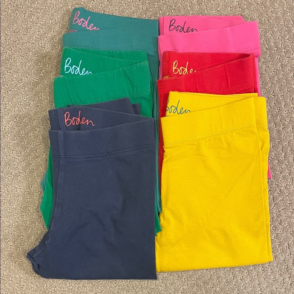 Boden Girls' Bright Cotton Cropped Leggings - Multi Color Pack